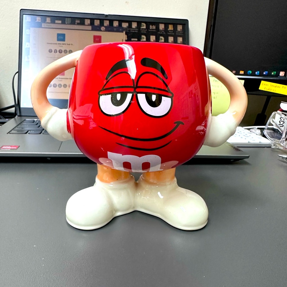 Rare 2008 Vintage M&M Red 3D Arms and legs Coffee Mug
